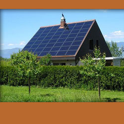 House with Solar Pannels